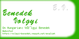 benedek volgyi business card